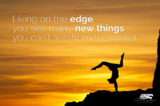 Living on the Edge Motivational Gymnastics Poster