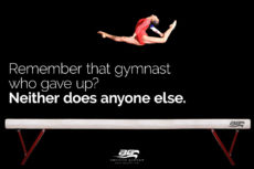 Don't Give Up Motivational - 34" X 60" Gymnastics Banner