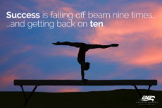 Get Back on Beam Motivational - 60" X 34" Gymnastics Banner