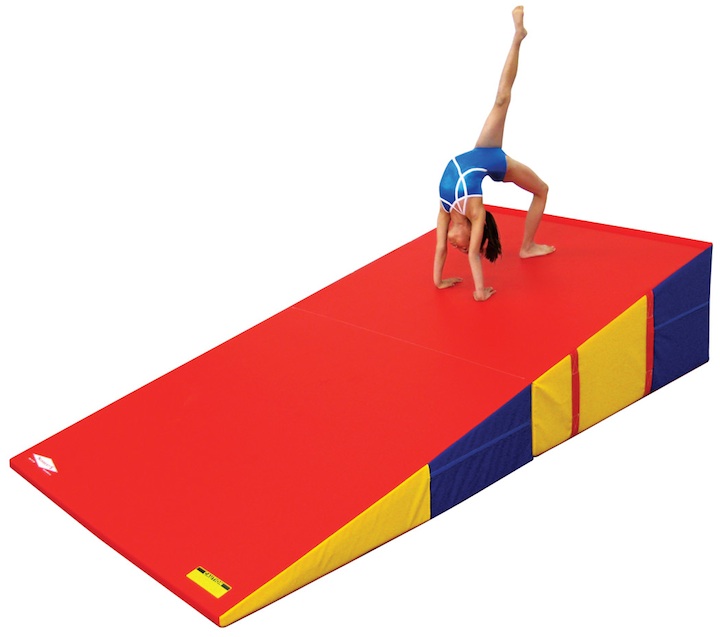 Jumbo Folding Deluxe Incline Mat - 60x120x24 - American Gymnast and Ninja