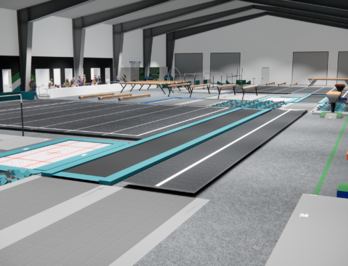 Beautiful new Gymnastics Facility Design – 3D Fly Through