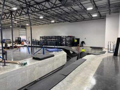 Loose Foam Pit Installation at Thornton's Gymnastics Center